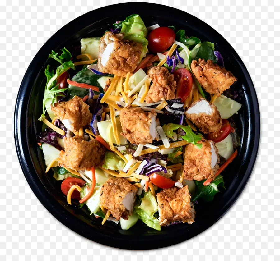 Ensalada De Pollo，Crujiente Pollo Frito PNG