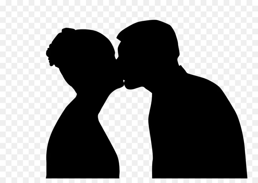 Silueta De Besos，Pareja PNG