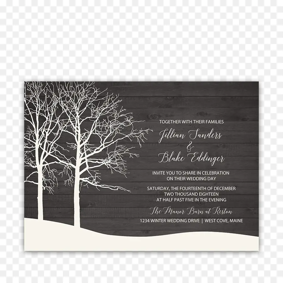 Invitación De Boda，árboles PNG