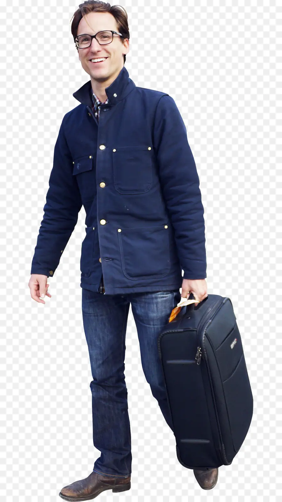 Hombre Con Maleta，Viajero PNG