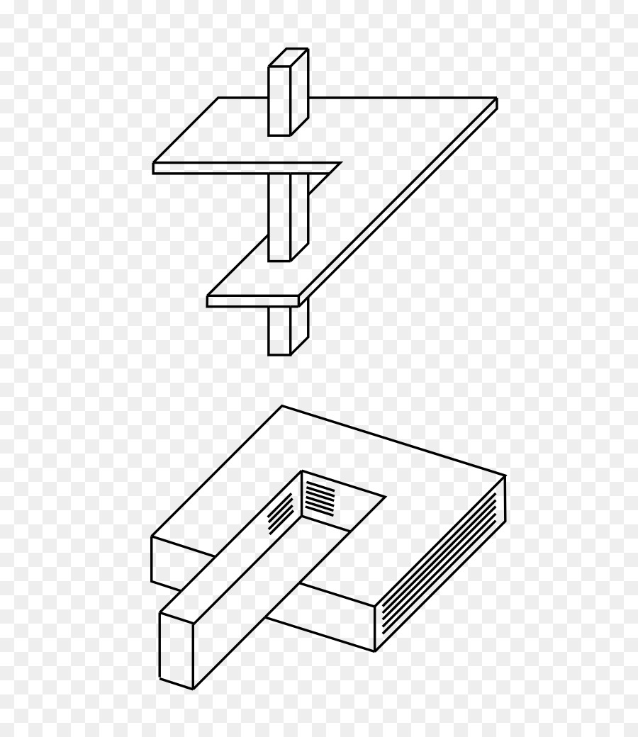 El Triángulo De Penrose，Imposible Objeto PNG