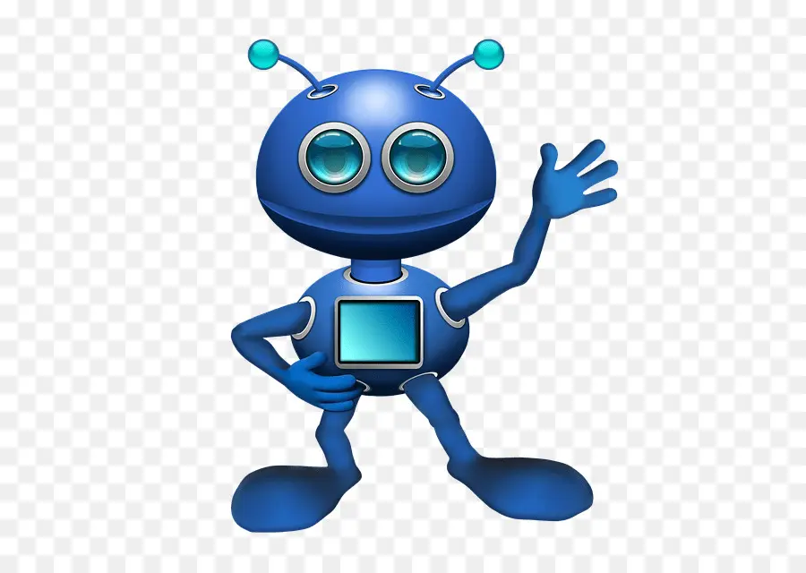 Robot Azul，Dibujos Animados PNG