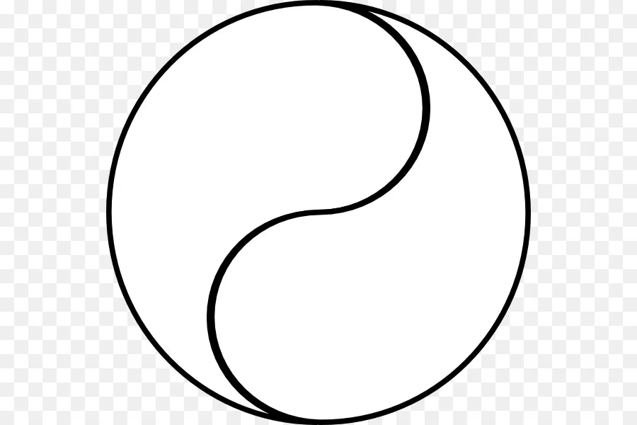 El Yin Y El Yang，Arte De Línea PNG