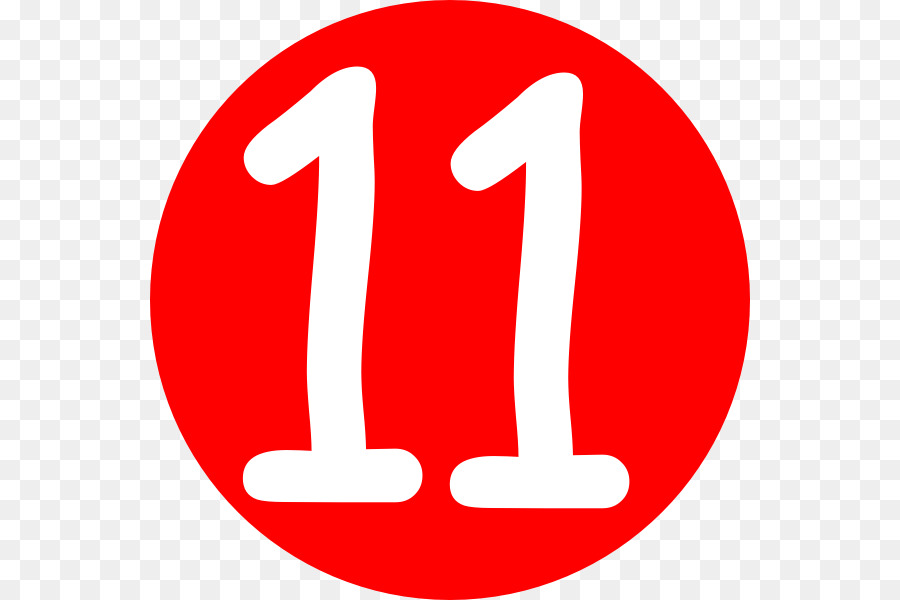 Número 11，Círculo Rojo PNG