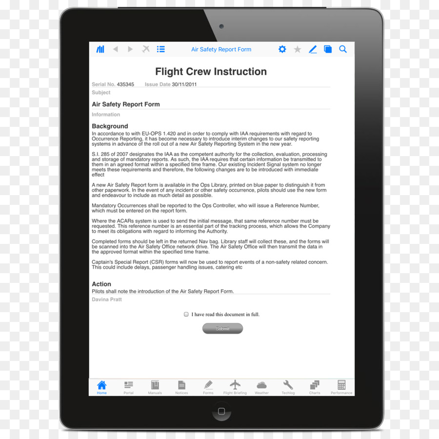 Ipad 1，Electronic Flight Bag PNG