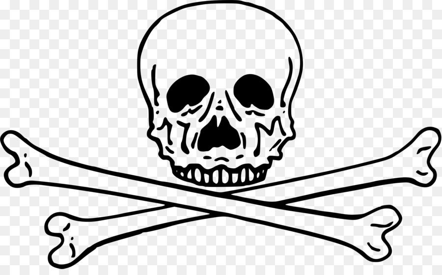 Cráneo Y Bandera Pirata，Hueso PNG