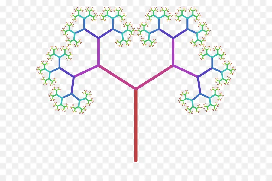 árbol Fractal，Vistoso PNG