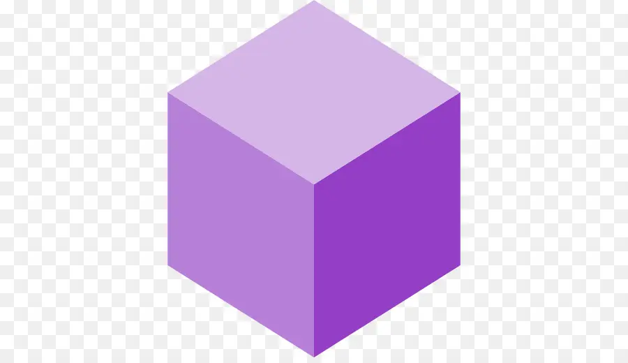 Cubo Morado，3d PNG