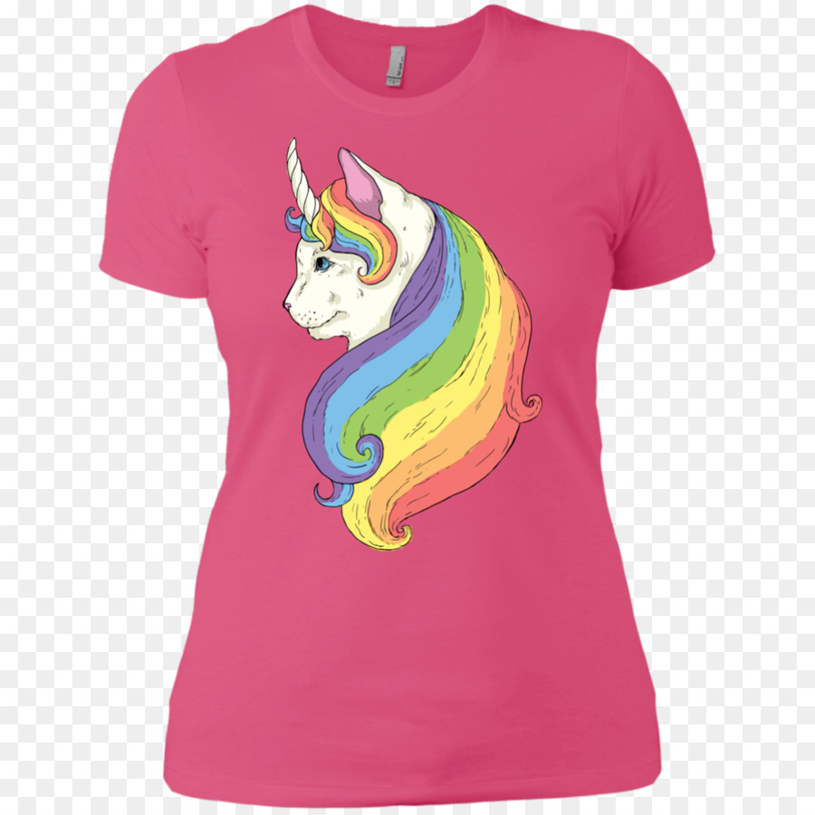 Camiseta Unicornio，Rosa PNG