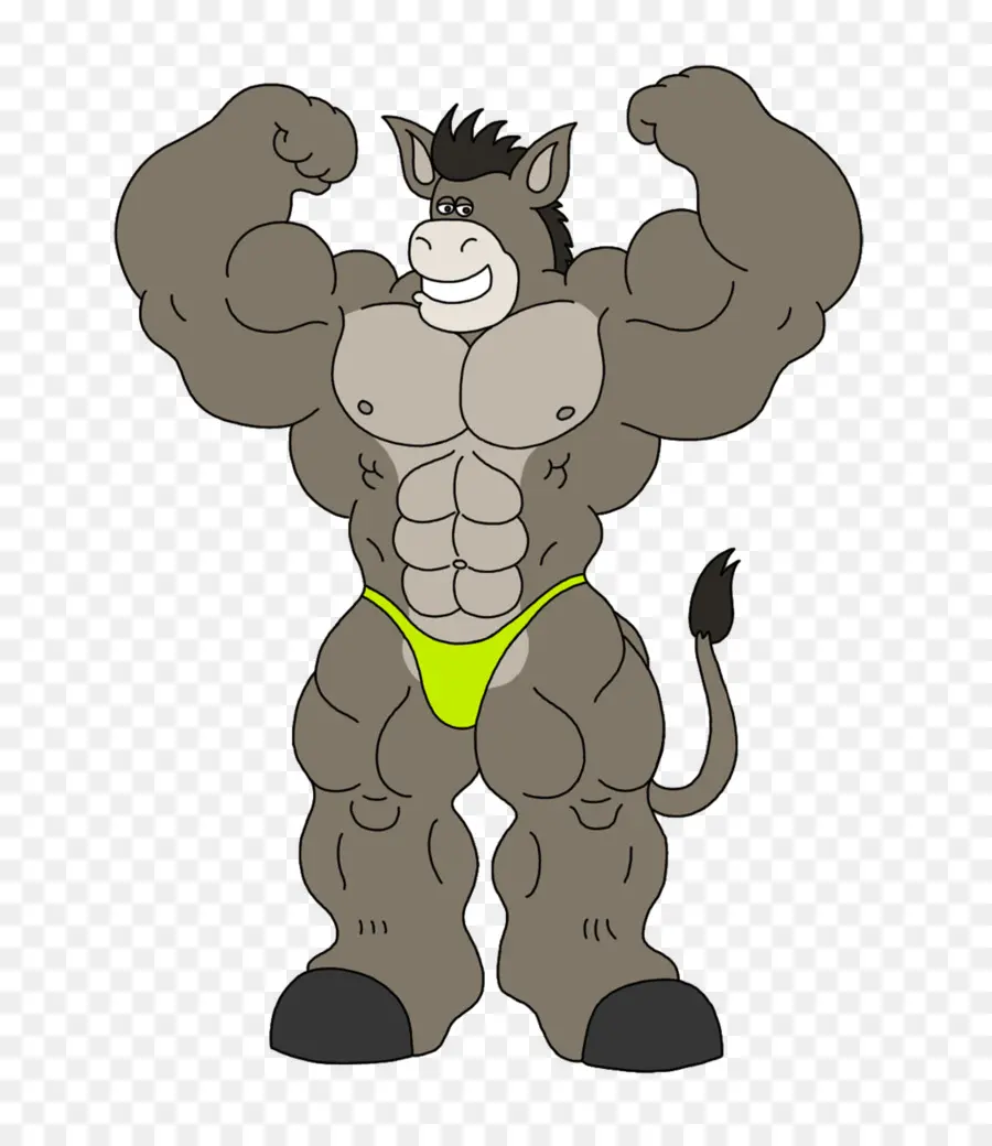 Burro Musculoso，Fuerte PNG