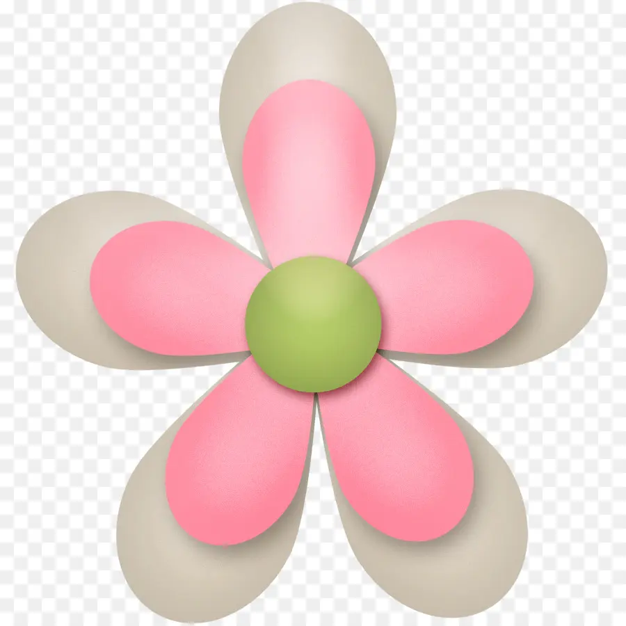 Flor Rosa Y Beige，Florecer PNG