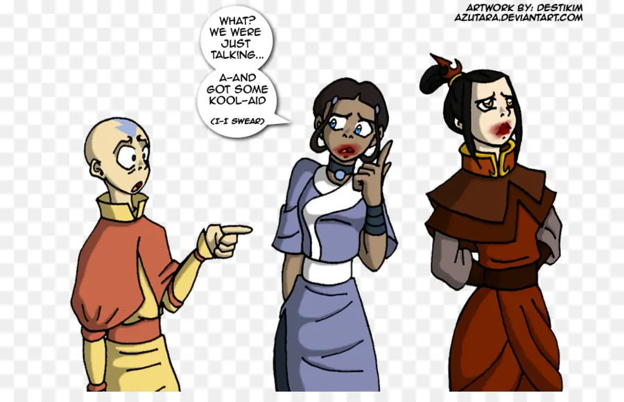 Azula，Katara PNG