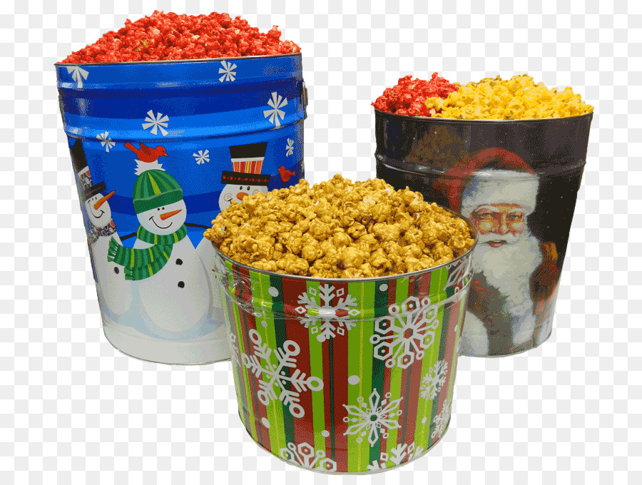 Latas De Palomitas De Maíz Navideñas，Palomitas PNG