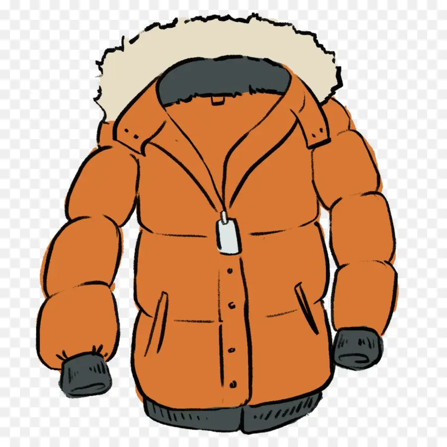 Chaqueta De Invierno Naranja，Abrigo PNG