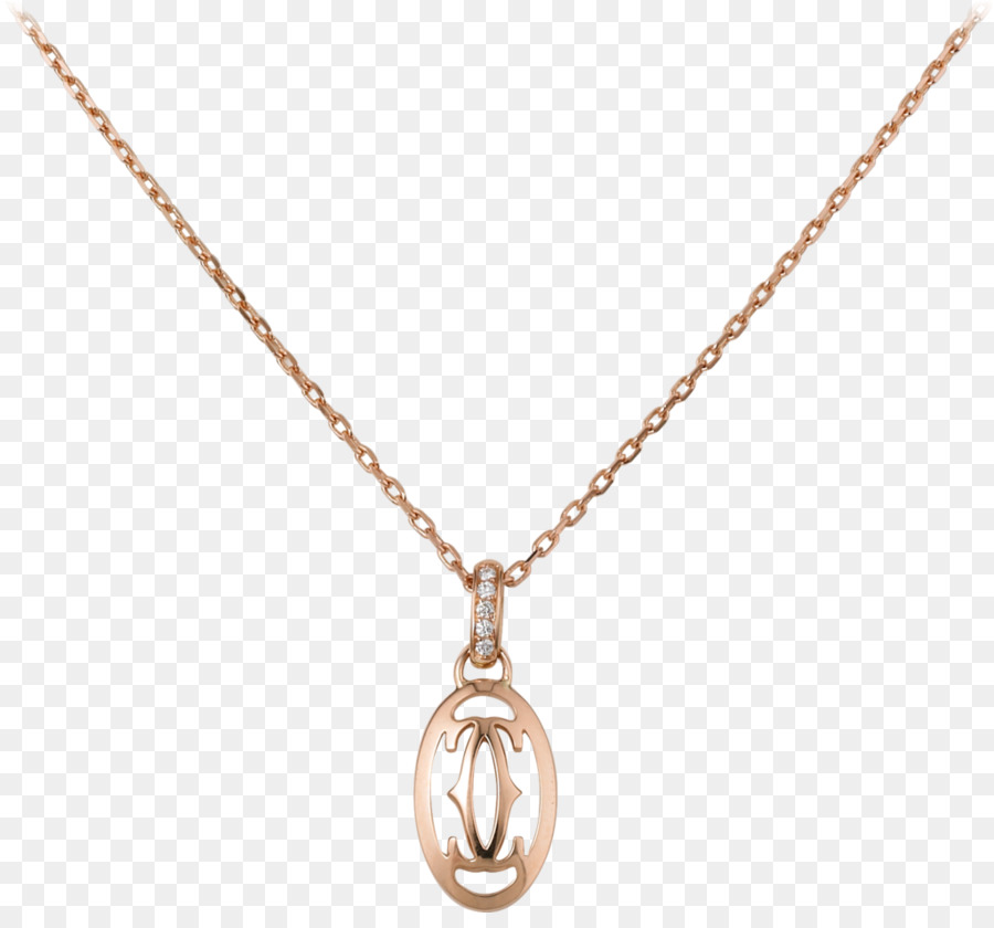 Collar De Oro Rosa，Colgante PNG