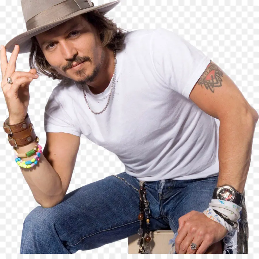 Hombre Con Sombrero Y Camisa Blanca，Hombre PNG