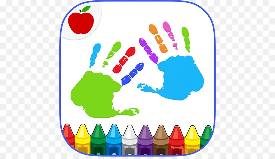 Los Niños Pintar Con Los Dedos Para Colorear，Niño PNG