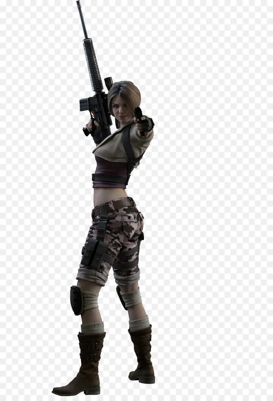 Mujer Con Rifle，Camuflaje PNG