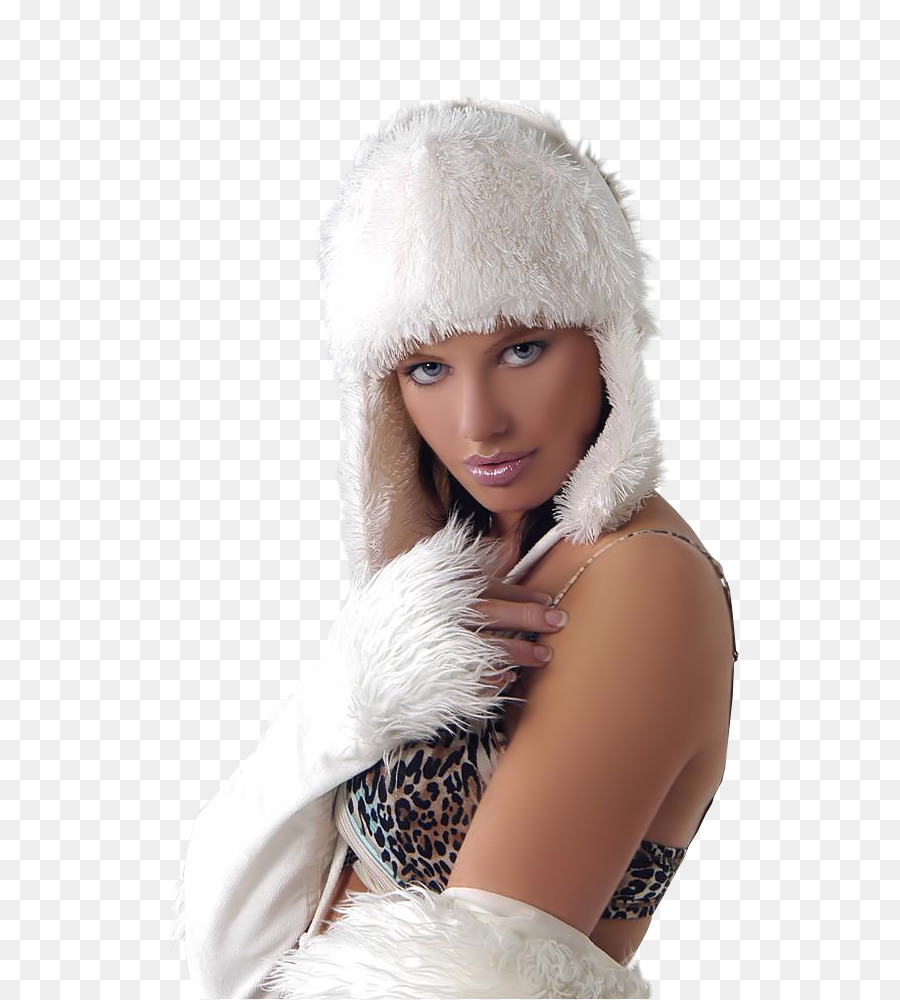 Mujer Con Sombrero De Invierno，Mujer PNG