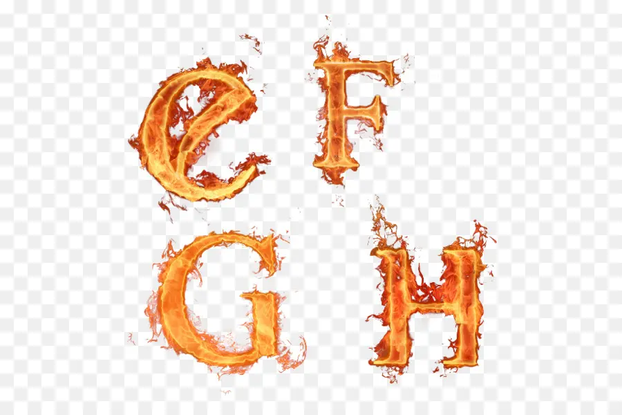 Letras De Fuego，Alfabeto PNG