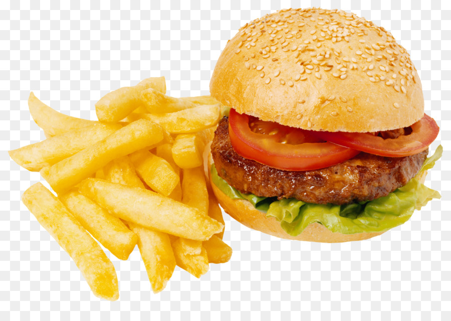 Hamburguesa，Papas A La Francesa PNG