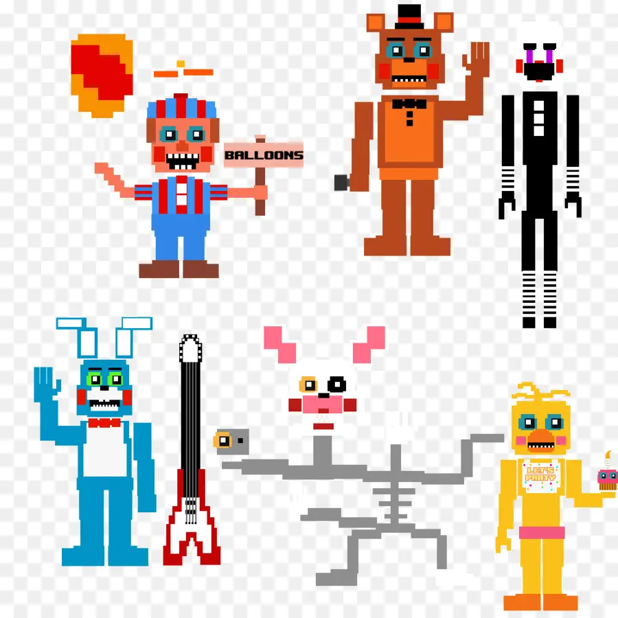 Personajes De Píxeles，Pixelado PNG