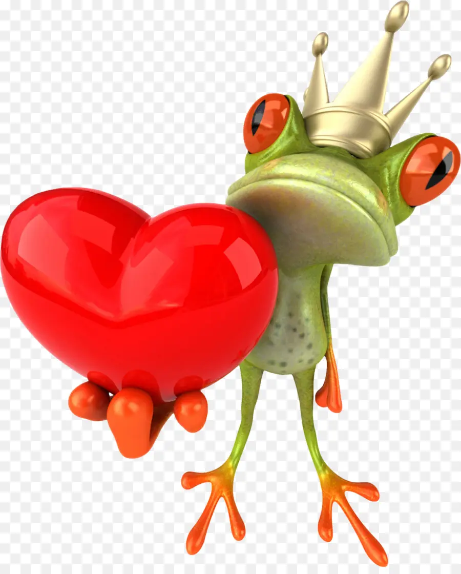 Rana Con Corazón，Dibujos Animados PNG