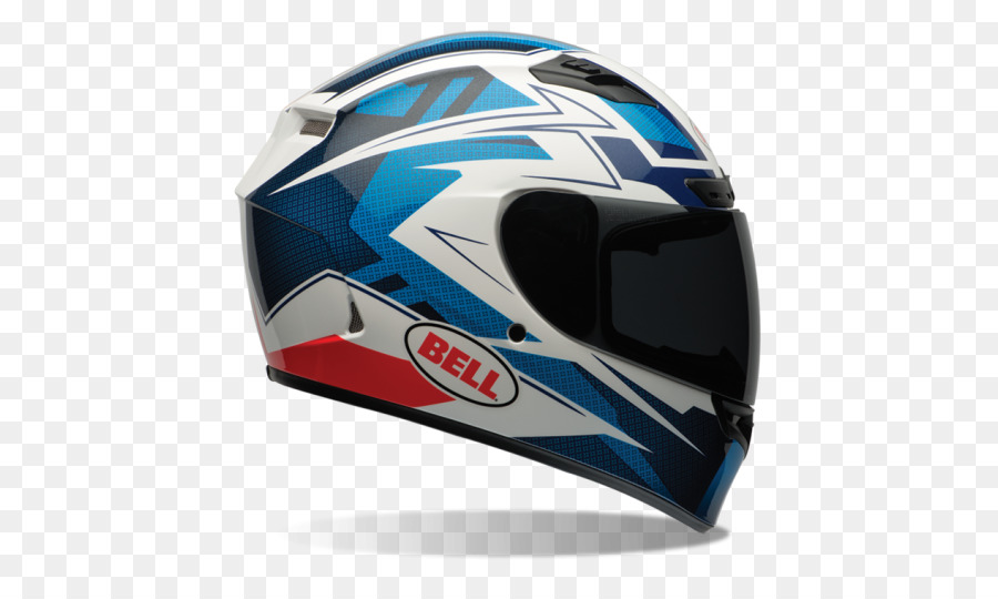 Casco Azul Y Blanco，Motocicleta PNG