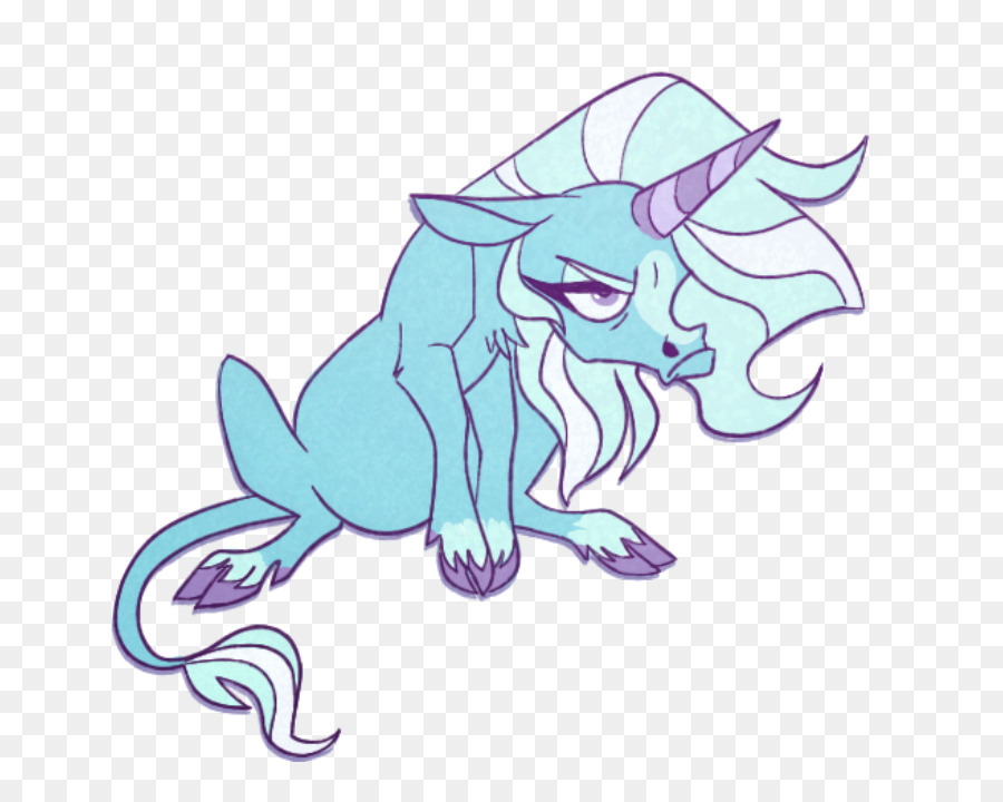 Unicornio Azul，Mítico PNG