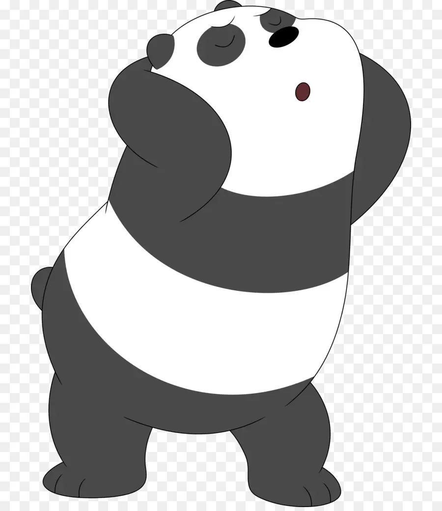 Dibujos Animados De Pandas，En Blanco Y Negro PNG