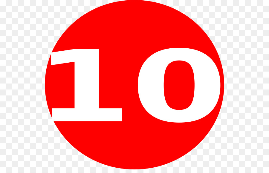 Número Rojo 10，Dígito PNG