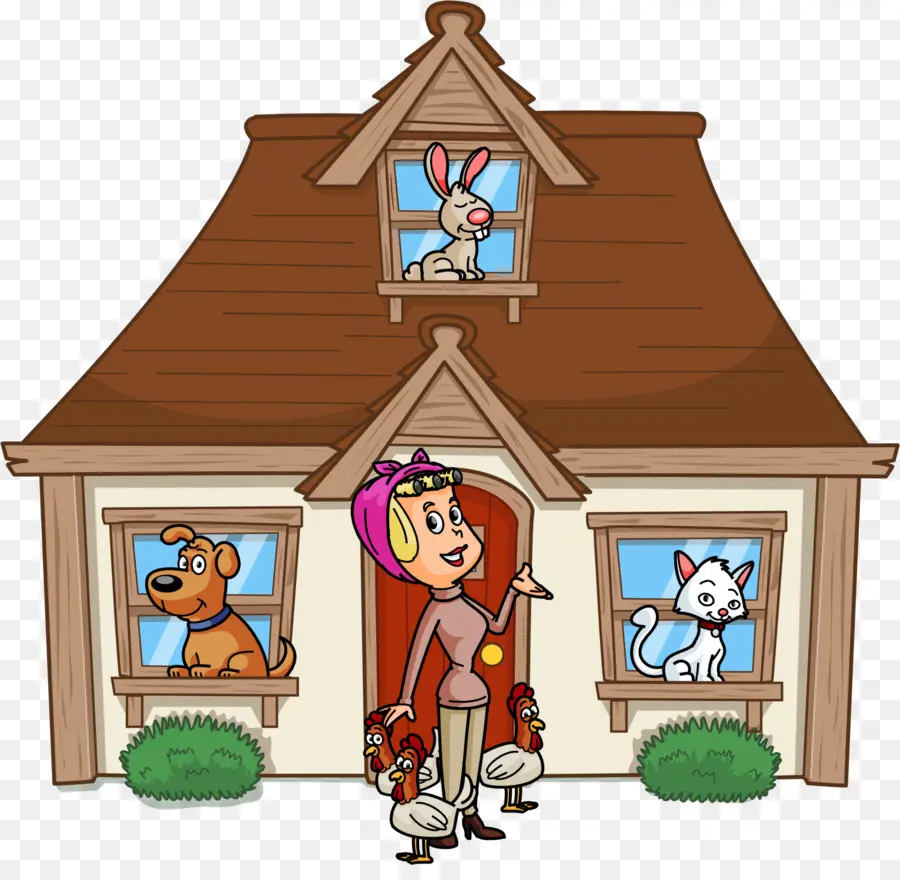 Casa Con Animales，Mascotas PNG