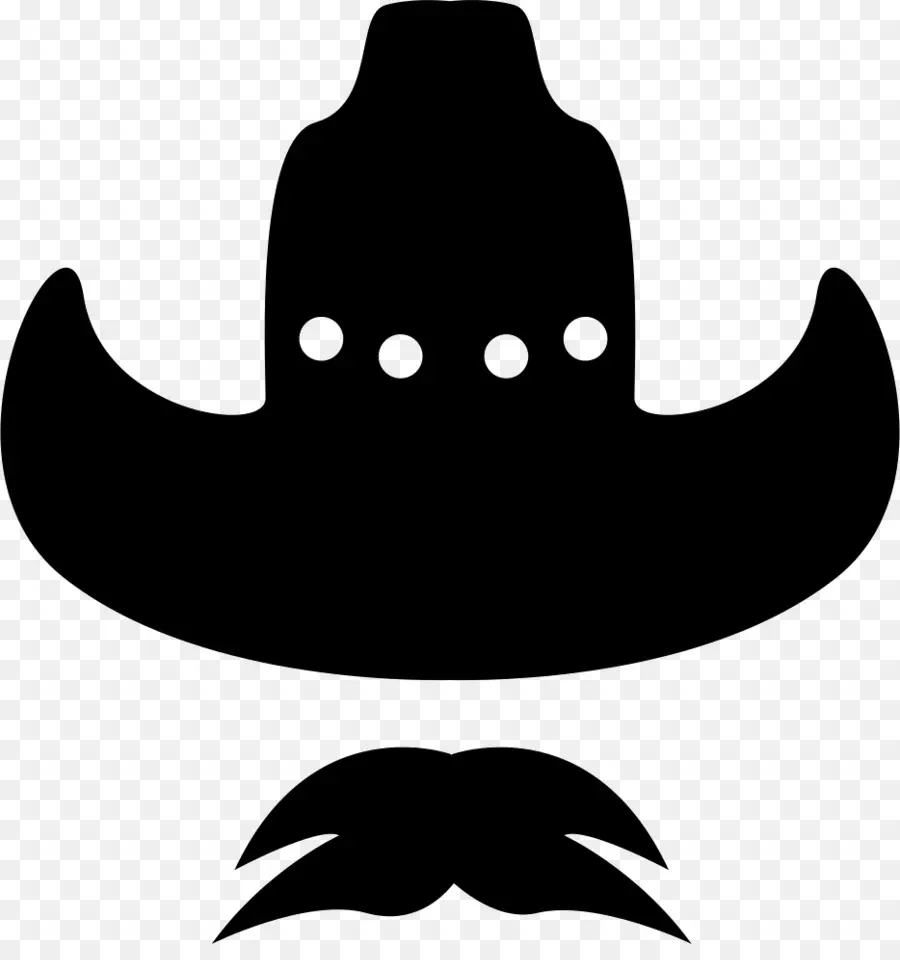 Sombrero De Vaquero Y Bigote，Occidental PNG