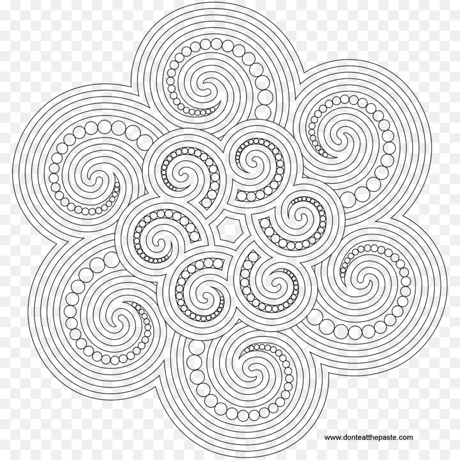 Libro De Colorear，Espiral PNG