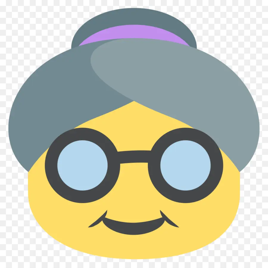 Abuela Emoji，Anciano PNG