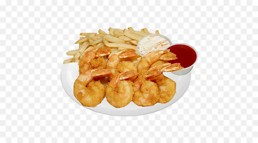 Camarones Fritos，Papas Fritas PNG