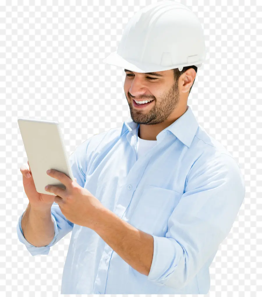 Ingeniero Con Tableta，Construcción PNG