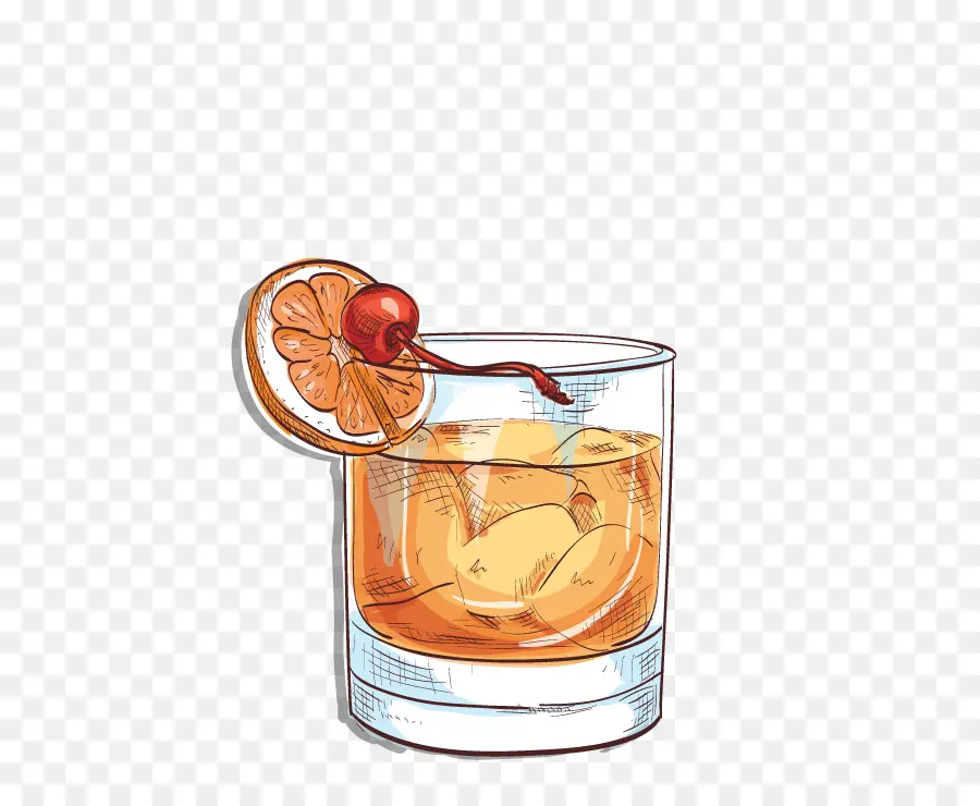 Old Fashioned，Cóctel PNG