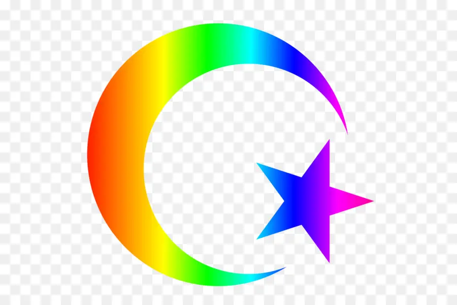 Media Luna Y Estrella Del Arco Iris，Luna PNG