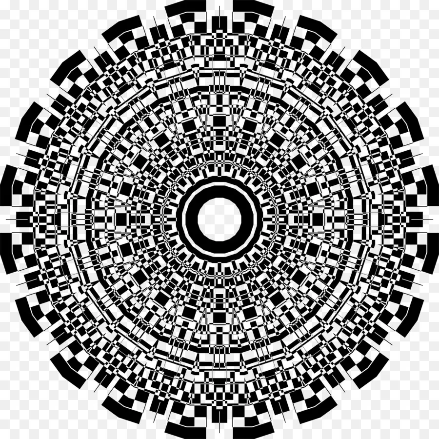 Mandala，Monocromo PNG