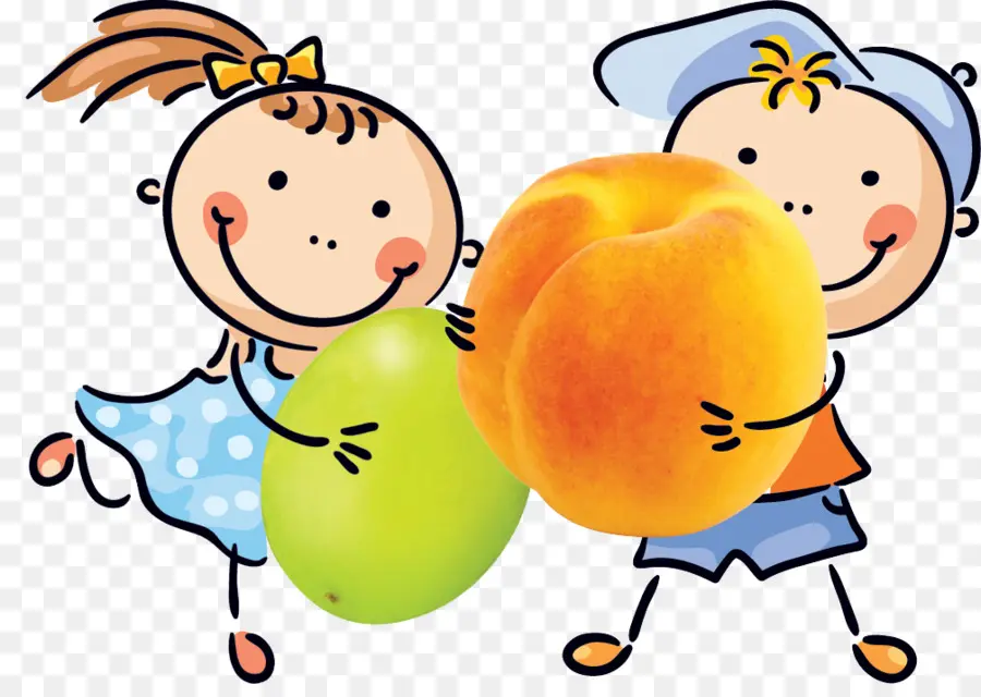 Niños Con Frutas，Niños PNG