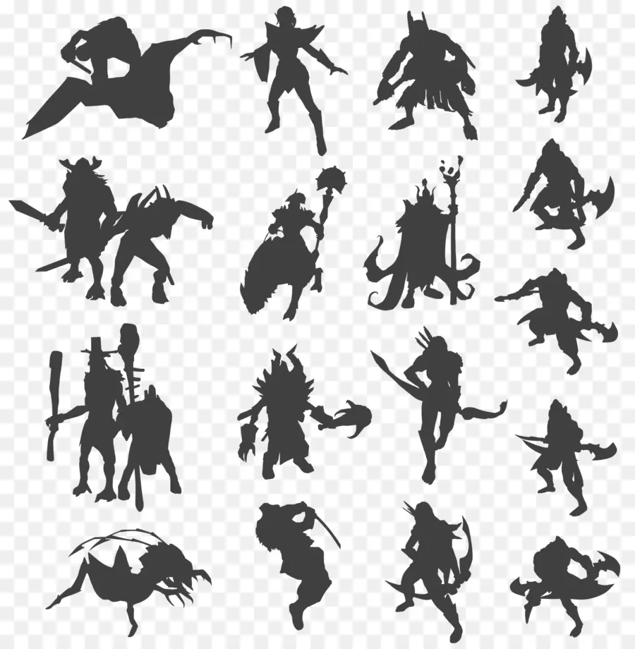 Siluetas De Personajes，Figuras PNG