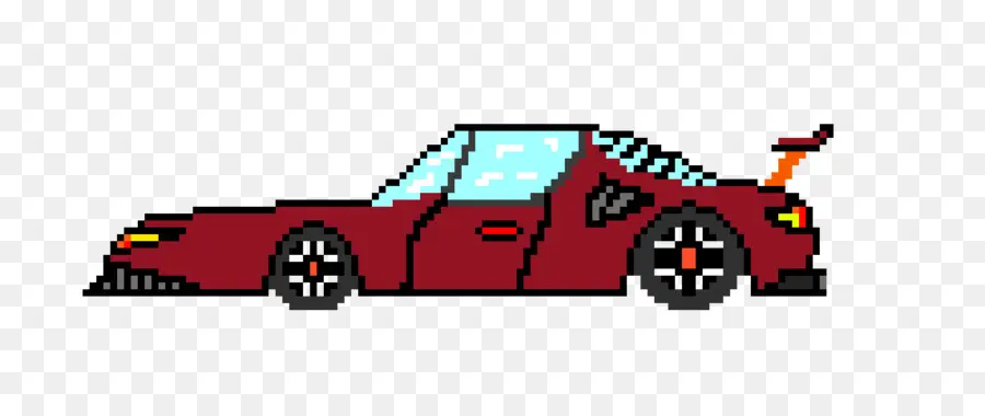 Coche De Píxeles，Rojo PNG