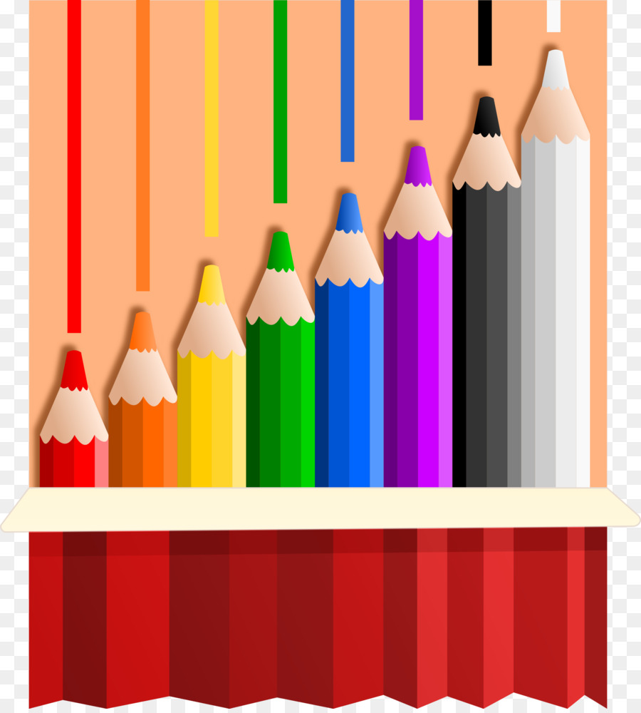 Lápices De Colores，Papelería PNG