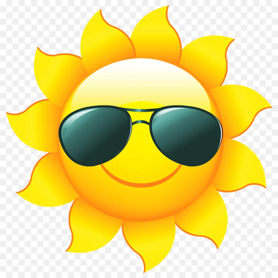 Sol Con Gafas De Sol，Soleado PNG