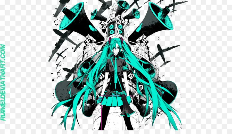 Hatsune Miku，Fondo De Escritorio PNG