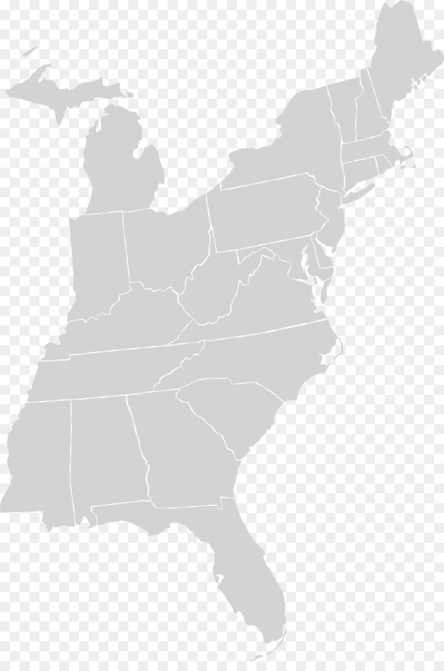 Estados Unidos，Mapa PNG