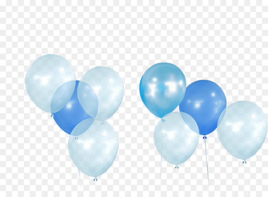 Globos Azules Y Blancos，Fiesta PNG