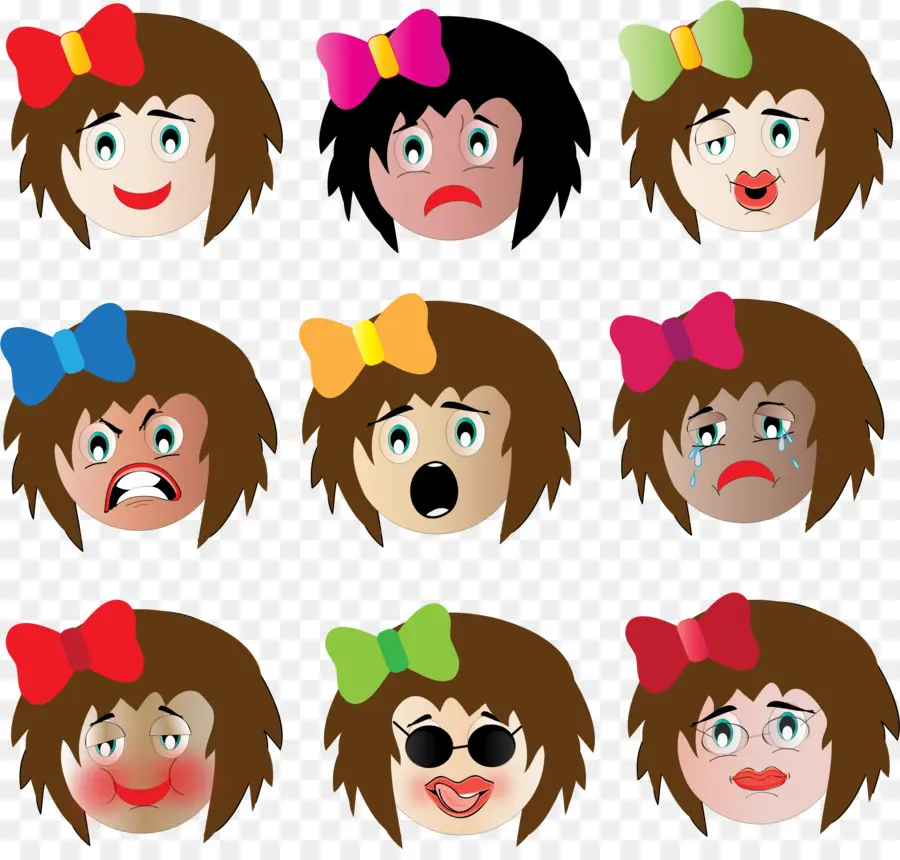 Emoticones，Caras PNG