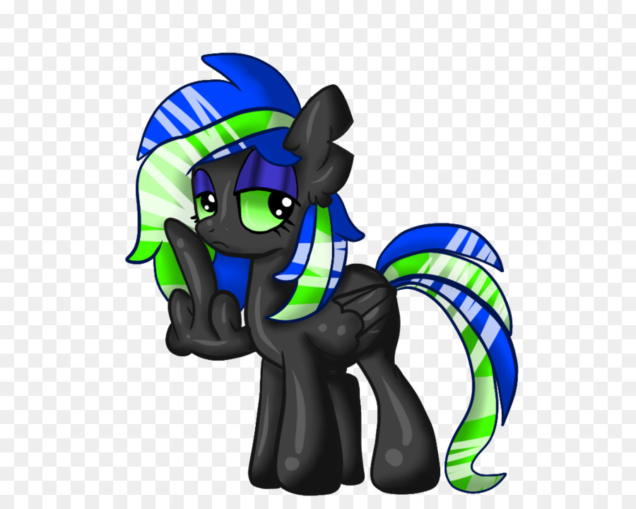 Poni Azul，Melena Morada PNG